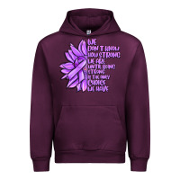Mauve Wine purple pancreatic cancer sunflower and cancer ribb Urban Hoodie - MaliasSmallBusiness