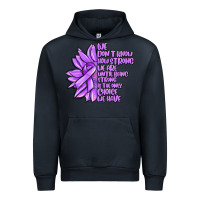 Navy purple pancreatic cancer sunflower and cancer ribb Urban Hoodie - MaliasSmallBusiness