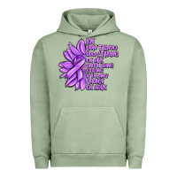 Pigment Oil Green purple pancreatic cancer sunflower and cancer ribb Urban Hoodie - MaliasSmallBusiness