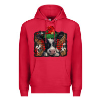 Cardinal christmas black and white baby cow Premium Hoodie - BarkalooDesign