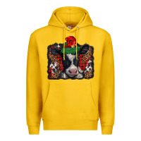 Lemon christmas black and white baby cow Premium Hoodie - BarkalooDesign