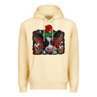 Pina Colada christmas black and white baby cow Premium Hoodie - BarkalooDesign