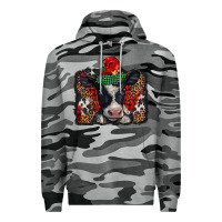 Slate Camo christmas black and white baby cow Premium Hoodie - BarkalooDesign