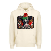 Tofu christmas black and white baby cow Premium Hoodie - BarkalooDesign