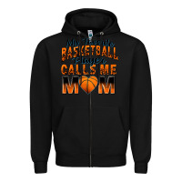 Black my favorite basketball player calls me mom Zipper Hoodie - Zillion Design Studio