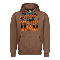 Chestnut my favorite basketball player calls me mom Zipper Hoodie - Zillion Design Studio