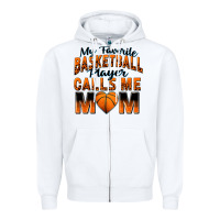 White my favorite basketball player calls me mom Zipper Hoodie - Zillion Design Studio