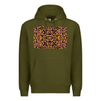 Army Green leopard glitter background Premium Hoodie - RanaPortraitStore