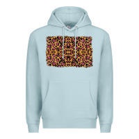 Blue Mist leopard glitter background Premium Hoodie - RanaPortraitStore