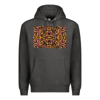 Charcoal Heather leopard glitter background Premium Hoodie - RanaPortraitStore