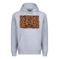 Heather Grey leopard glitter background Premium Hoodie - RanaPortraitStore