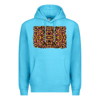 Ocean Blue leopard glitter background Premium Hoodie - RanaPortraitStore