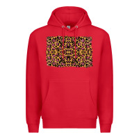 Red leopard glitter background Premium Hoodie - RanaPortraitStore