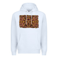 White leopard glitter background Premium Hoodie - RanaPortraitStore
