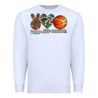 White peace love basketball Premium Sweatshirt - CowhideDigitalArt