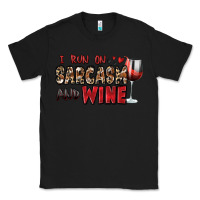 Black i run on sarcasm and wine Classic Tee - Zillion Design Studio