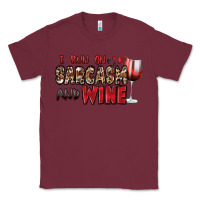 Burgundy i run on sarcasm and wine Classic Tee - Zillion Design Studio