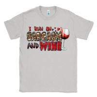 Moon Dust i run on sarcasm and wine Classic Tee - Zillion Design Studio