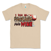 Mushroom i run on sarcasm and wine Classic Tee - Zillion Design Studio