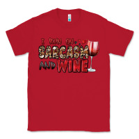 Red i run on sarcasm and wine Classic Tee - Zillion Design Studio