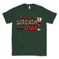 Sports Green i run on sarcasm and wine Classic Tee - Zillion Design Studio