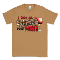 Toasted Coconut i run on sarcasm and wine Classic Tee - Zillion Design Studio