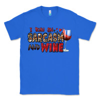 True Royal i run on sarcasm and wine Classic Tee - Zillion Design Studio