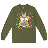 Army Green easter school bus Long Sleeve Tee - MaliasSmallBusiness