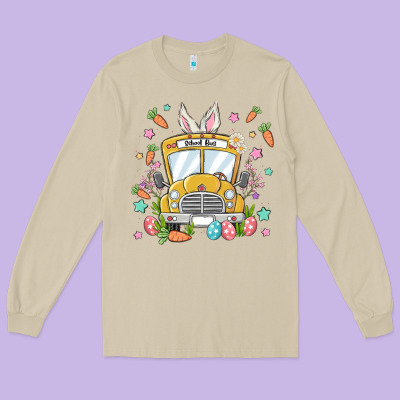 Long Sleeve Tee easter school bus