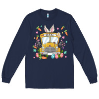 Navy easter school bus Long Sleeve Tee - MaliasSmallBusiness