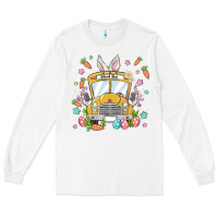 White easter school bus Long Sleeve Tee - MaliasSmallBusiness