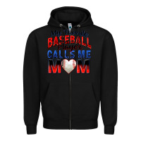 Black my favorite baseball player calls me mom Zipper Hoodie - Zillion Design Studio