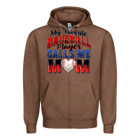 Chestnut my favorite baseball player calls me mom Zipper Hoodie - Zillion Design Studio