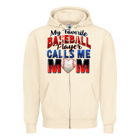 Sandshell my favorite baseball player calls me mom Zipper Hoodie - Zillion Design Studio