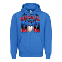 True Royal my favorite baseball player calls me mom Zipper Hoodie - Zillion Design Studio