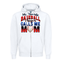 White my favorite baseball player calls me mom Zipper Hoodie - Zillion Design Studio