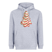 Heather Grey white christmas cake Heavyweight Hoodie - FaDigitalArtStudio