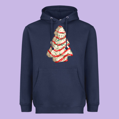 White Christmas Cake Heavyweight Hoodie Designed By Fadigitalartstudio
