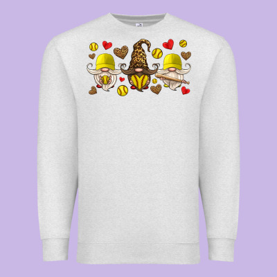 Softball Gnome Premium Sweatshirt Designed By Hra Design Shop