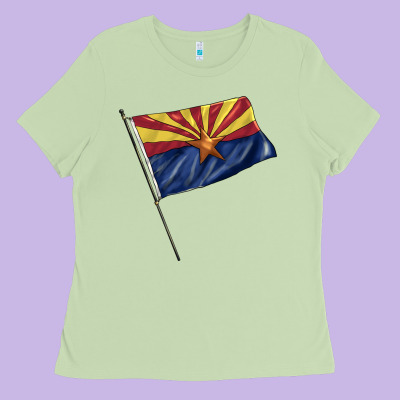 Arizona Flag Ladies Tee Designed By Barkaloodesign