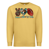 Antique Gold peace love football Premium Sweatshirt - CowhideDigitalArt