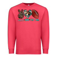 Cardinal peace love football Premium Sweatshirt - CowhideDigitalArt