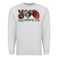 Dove Grey peace love football Premium Sweatshirt - CowhideDigitalArt