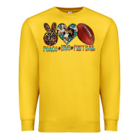 Lemon peace love football Premium Sweatshirt - CowhideDigitalArt