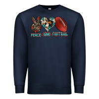 Navy peace love football Premium Sweatshirt - CowhideDigitalArt