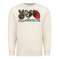 Sandshell peace love football Premium Sweatshirt - CowhideDigitalArt