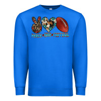 True Royal peace love football Premium Sweatshirt - CowhideDigitalArt