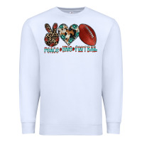 White peace love football Premium Sweatshirt - CowhideDigitalArt