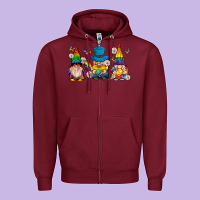Zipper Hoodie pride gnomies