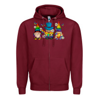 Burgundy pride gnomies Zipper Hoodie - texasbilliewilder
